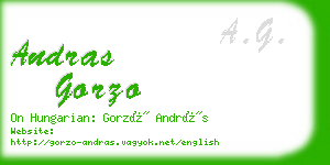 andras gorzo business card